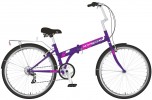 Велосипед 24' складной NOVATRACK TG фиолетовый, тормоз V-brake, 6 ск. 24 NFTG 6 SV.VL 20